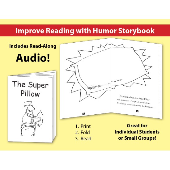 Super Pillow: Improve Reading with Humor Storybook & Read-Along Audio