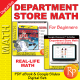 Department Store Math PDF & Google BUNDLE:  Real Life Word Problems - Activities