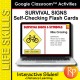 191 Google Slides: SURVIVAL SIGNS, SYMBOLS: SELF CHECKING FLASH CARDS Special Ed
