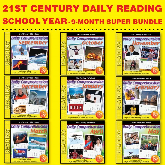 Daily Comprehension 21st Century - BIG SET - Entire School Year - Reading