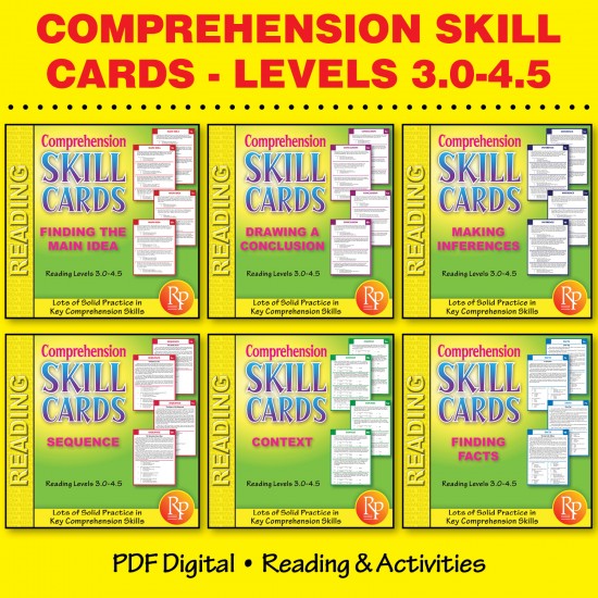 Comprehension Skill Cards Set (RL 3.0-4.5)